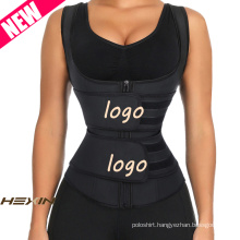 Wholesale Custom Logo Double Belt Enhance Training Neoprene Body Shape Corset Zipper Women Waist Trainer Corsets